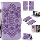 For Huawei Honor 30S Mandala Embossing Pattern Horizontal Flip PU Leather Case with Holder & Card Slots & Walle & Lanyard(Purple) - 1