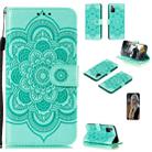 For Huawei Honor 30S Mandala Embossing Pattern Horizontal Flip PU Leather Case with Holder & Card Slots & Walle & Lanyard(Green) - 1