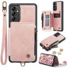For Samsung Galaxy A14 5G CaseMe C20 Multifunctional RFID Leather Phone Case(Pink) - 1