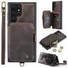 For Samsung Galaxy S23 Ultra 5G CaseMe C20 Multifunctional RFID Leather Phone Case(Dark Coffee) - 1