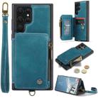 For Samsung Galaxy S23 Ultra 5G CaseMe C20 Multifunctional RFID Leather Phone Case(Blue) - 1