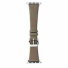 Silk Leather Watch Band For Apple Watch Series 8&7 41mm / SE 2&6&SE&5&4 40mm / 3&2&1 38mm(Brown) - 1