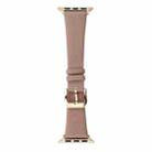 Silk Leather Watch Band For Apple Watch Ultra 49mm / Series 8&7 45mm / SE 2&6&SE&5&4 44mm / 3&2&1 42mm(Lotus Pink) - 1