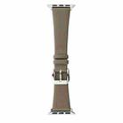 Silk Leather Watch Band For Apple Watch Ultra 49mm&Watch Ultra 2 49mm / Series 9&8&7 45mm / SE 3&SE 2&6&SE&5&4 44mm / 3&2&1 42mm(Brown) - 1
