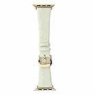 Silk Leather Watch Band For Apple Watch Ultra 49mm / Series 8&7 45mm / SE 2&6&SE&5&4 44mm / 3&2&1 42mm(White) - 1