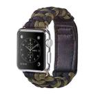 Paracord Plain Weave Hook And Loop Fastener Nylon Watch Band For Apple Watch Series 8&7 41mm / SE 2&6&SE&5&4 40mm / 3&2&1 38mm(Green) - 1