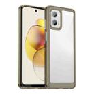 For Motorola Moto G73 Colorful Series Acrylic + TPU Phone Case(Transparent Grey) - 1