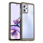 For Motorola Moto G23 Colorful Series Acrylic + TPU Phone Case(Transparent Grey) - 1