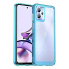 For Motorola Moto G23 Colorful Series Acrylic + TPU Phone Case(Transparent Blue) - 1