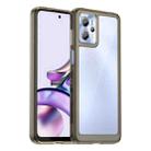 For Motorola Moto G13 Colorful Series Acrylic + TPU Phone Case(Transparent Grey) - 1