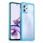 For Motorola Moto G13 Colorful Series Acrylic + TPU Phone Case(Transparent Blue) - 1