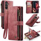 For Samsung Galaxy A34 5G CaseMe C30 Multifunctional Leather Phone Case(Red) - 1