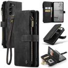 For Samsung Galaxy S23 5G CaseMe C30 Multifunctional Leather Phone Case(Black) - 1