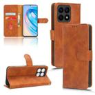 For Honor X8a Skin Feel Magnetic Flip Leather Phone Case(Brown) - 1