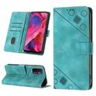 For OPPO A54 5G / A74 5G / A93 5G Skin-feel Embossed Leather Phone Case(Green) - 1