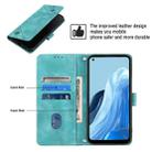 For OPPO Reno7 4G / F21 Pro Skin-feel Embossed Leather Phone Case(Green) - 4