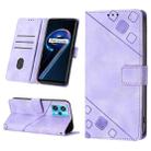 For Realme 9 Pro 5G / OnePlus Nord CE 2 Lite 5G Skin-feel Embossed Leather Phone Case(Light Purple) - 1