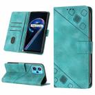 For Realme 9 Pro 5G / OnePlus Nord CE 2 Lite 5G Skin-feel Embossed Leather Phone Case(Green) - 1