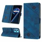 For Realme 9 Pro 5G / OnePlus Nord CE 2 Lite 5G Skin-feel Embossed Leather Phone Case(Blue) - 1