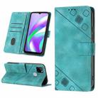 For Realme C12 / C15 / C25 / C25s Skin-feel Embossed Leather Phone Case(Green) - 1