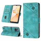 For Realme C31 4G Skin-feel Embossed Leather Phone Case(Green) - 1