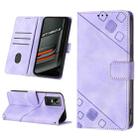 For Realme GT Neo3 Skin-feel Embossed Leather Phone Case(Light Purple) - 1