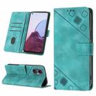 Skin-feel Embossed Leather Phone Case For OnePlus Nord N20 5G / OPPO Reno7 Z 5G / F21 Pro 5G Indian / Reno7 Lite 5G / Reno8 Lite 5G (Green) - 1