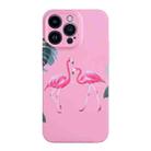 For iPhone 14 Pro Max Film Craft Hard PC Phone Case(Flamingo) - 1