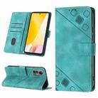 For Xiaomi 12 Lite Skin-feel Embossed Leather Phone Case(Green) - 1