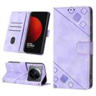 For Xiaomi 12 Ultra / 12S Ultra Skin-feel Embossed Leather Phone Case(Light Purple) - 1