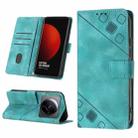 For Xiaomi 12 Ultra / 12S Ultra Skin-feel Embossed Leather Phone Case(Green) - 1