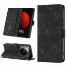 For Xiaomi 12 Ultra / 12S Ultra Skin-feel Embossed Leather Phone Case(Black) - 1