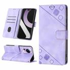 For Xiaomi Civi 2 Skin-feel Embossed Leather Phone Case(Light Purple) - 1