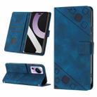 For Xiaomi Civi 2 Skin-feel Embossed Leather Phone Case(Blue) - 1