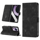 For Xiaomi Civi 2 Skin-feel Embossed Leather Phone Case(Black) - 1