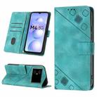 For Xiaomi Poco M4 5G / M5 4G Skin-feel Embossed Leather Phone Case(Green) - 1