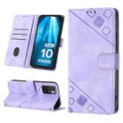 For Xiaomi Redmi 10 Prime+ 5G Skin-feel Embossed Leather Phone Case(Light Purple) - 1