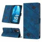 For Xiaomi Redmi 10 Prime+ 5G Skin-feel Embossed Leather Phone Case(Blue) - 1