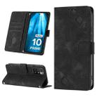 For Xiaomi Redmi 10 Prime+ 5G Skin-feel Embossed Leather Phone Case(Black) - 1