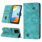 For Xiaomi Redmi 10C 4G Skin-feel Embossed Leather Phone Case(Green) - 1