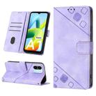 For Xiaomi Redmi A1 Skin-feel Embossed Leather Phone Case(Light Purple) - 1