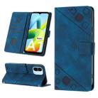 For Xiaomi Redmi A1 Skin-feel Embossed Leather Phone Case(Blue) - 1