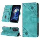 For Xiaomi Redmi K50 Pro / K50 Skin-feel Embossed Leather Phone Case(Green) - 1