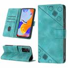 For Xiaomi Redmi Note 11 Pro 5G / 4G Skin-feel Embossed Leather Phone Case(Green) - 1