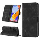 For Xiaomi Redmi Note 11 Pro 5G / 4G Skin-feel Embossed Leather Phone Case(Black) - 1