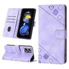 For Xiaomi Redmi Note 11T Pro 5G / 11T Pro+ 5G Skin-feel Embossed Leather Phone Case(Light Purple) - 1