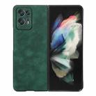 For OPPO Find N2 Morocco Texture PU Shockproof Phone Case(Green) - 1