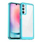 For Samsung Galaxy A24 4G Colorful Series Acrylic + TPU Phone Case(Transparent Blue) - 1