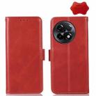 For OnePlus Ace 2 5G Crazy Horse Top Layer Cowhide Leather Phone Case(Red) - 1