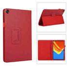 For Huawei MatePad SE 10.4 Litchi Texture Leather Tablet Case with Holder(Red) - 1